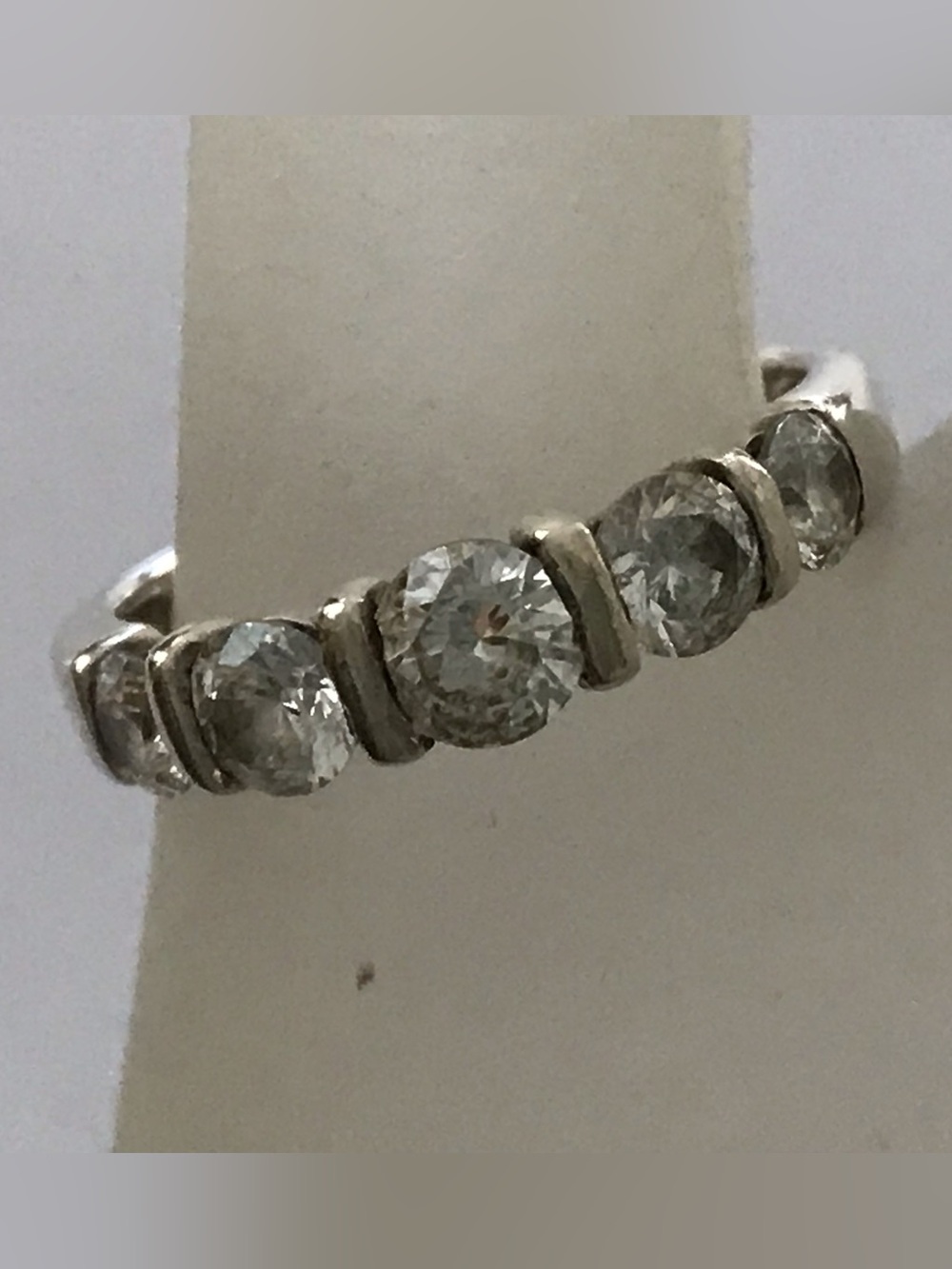 Sterling Silver Diamonique Ring Size 7